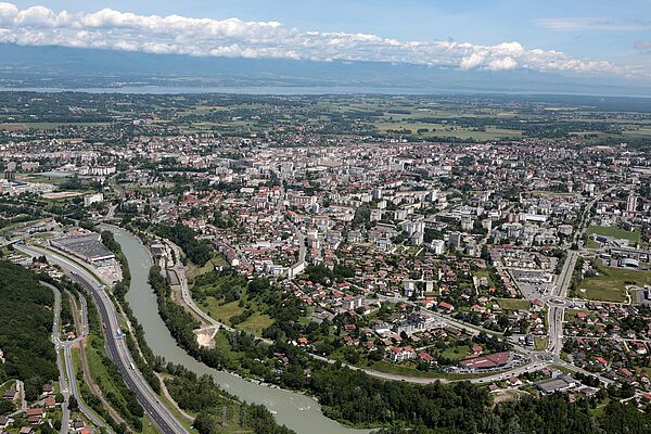 Vue aérienne d'Annemasse