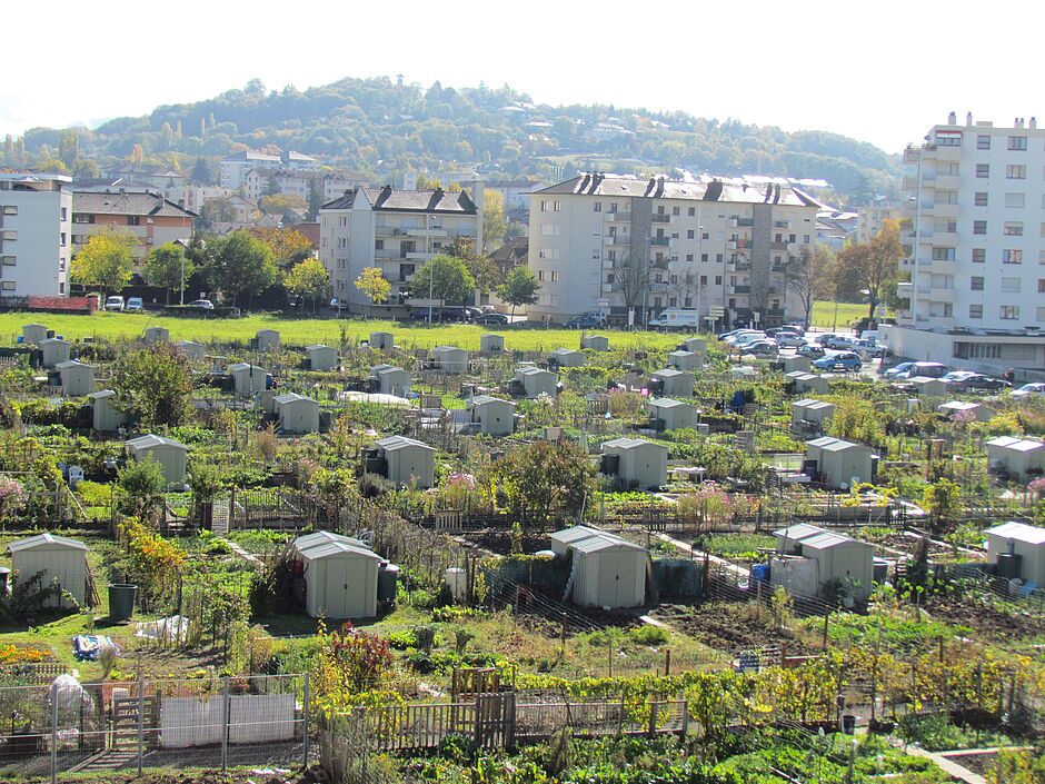 vue du ciel des jardins de Romagny